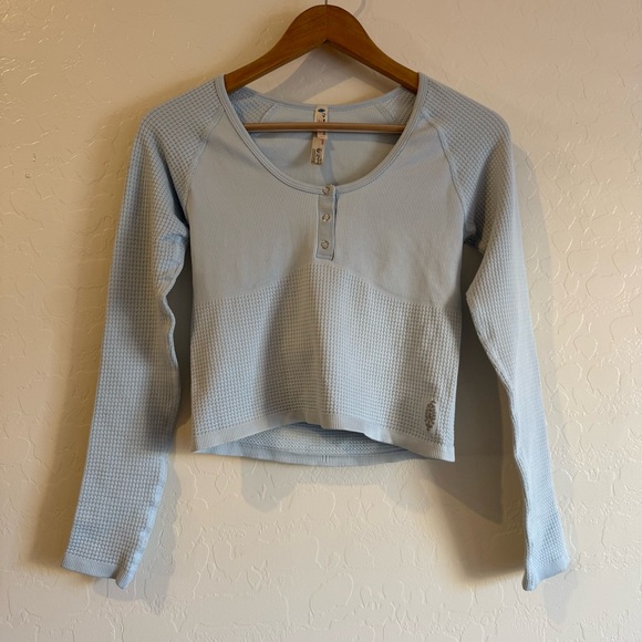 NEW Free People Movement Bail Out Crop Thermal Knit Top - Picture 2 of 12